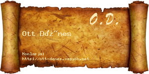 Ott Dénes névjegykártya