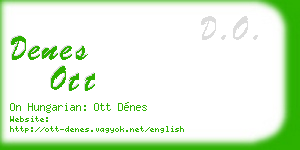 denes ott business card